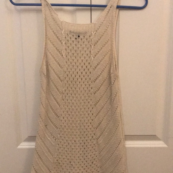 Cream American eagle sweater tank - Picture 4 of 4